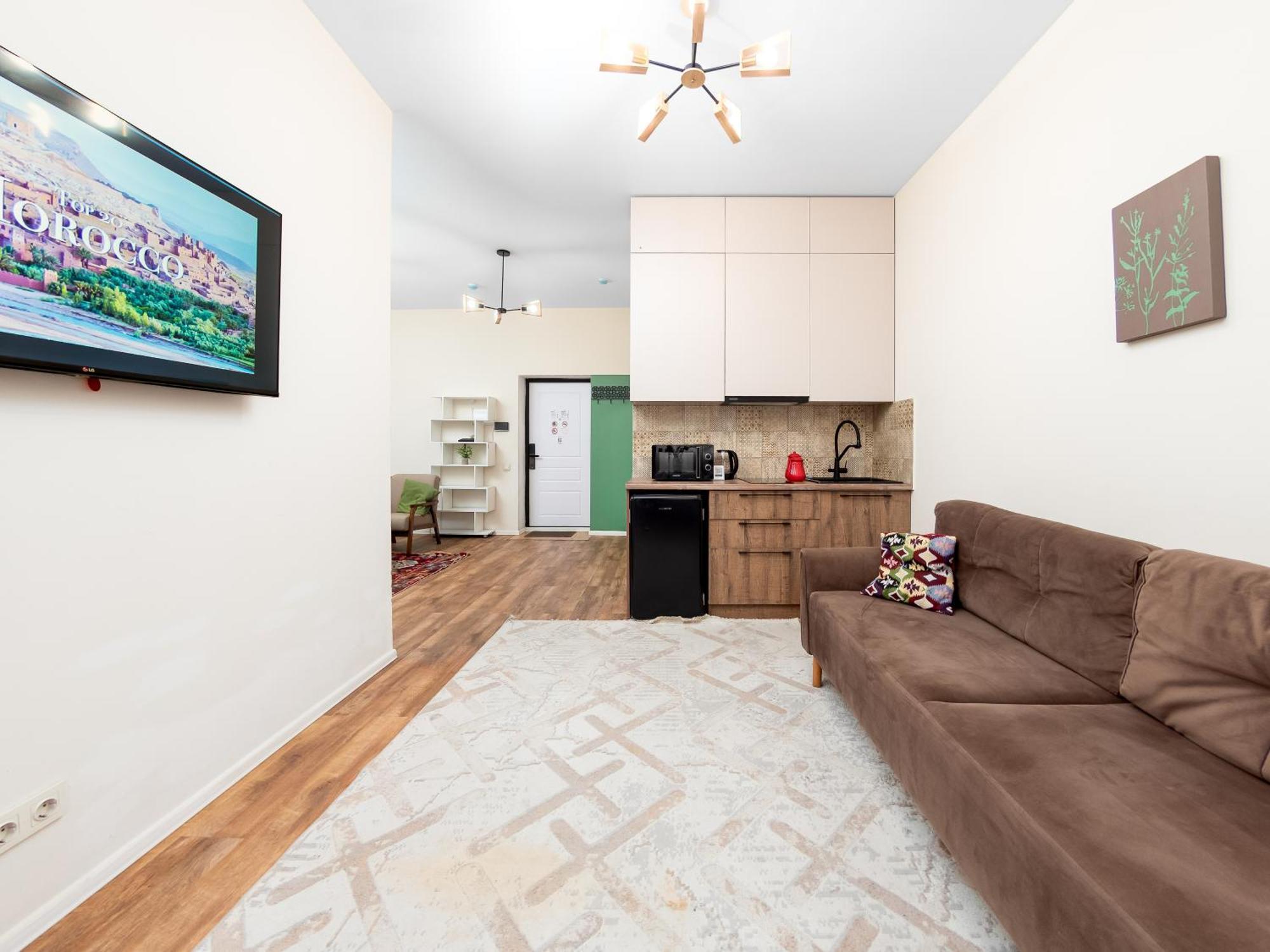 Apartment с потрясающим видом на горы-бизнес блок Almaty
